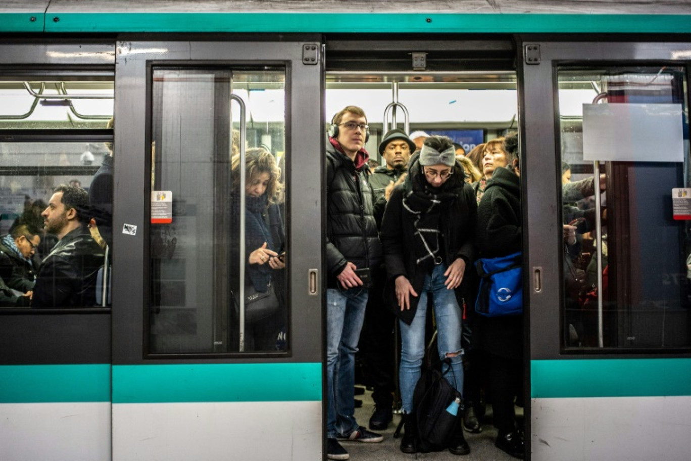 Le métro à Paris, le 10 janvier 2020 © Martin BUREAU