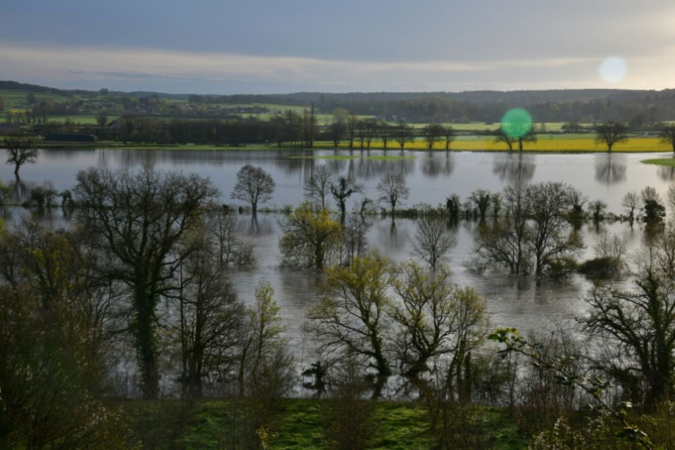 La Creuse en crue à La Roche-Posay (Vienne), le 31 mars 2024 © Pascal LACHENAUD