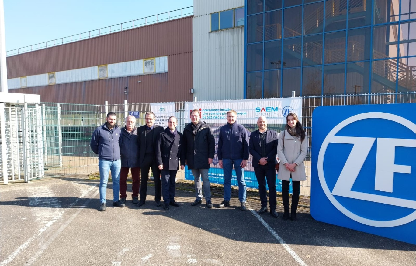 La première pierre de la future centrale photovoltaïque a été posée. © CCB3F.