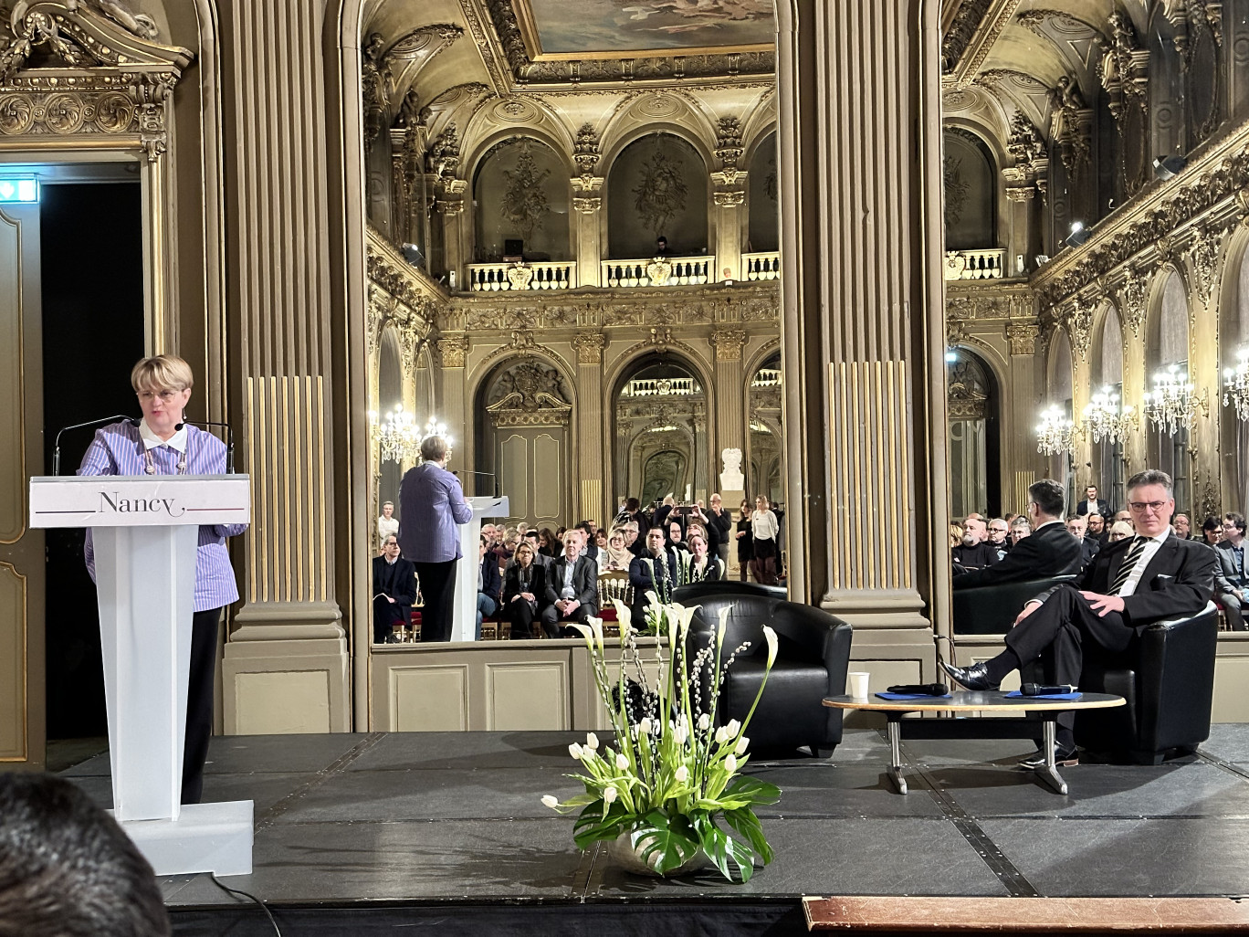 La présidente de la CPME 54, Carole Chrisment, a affiché son volontarisme devant un auditoire fourni, lors de l’assemblée générale.  © CPME 54