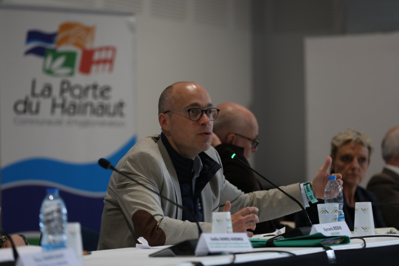 Aymeric Robin, maire de Raismes et président de la Communauté d'Agglomération de La Porte du Hainaut. © CAPH F DELFERIERE