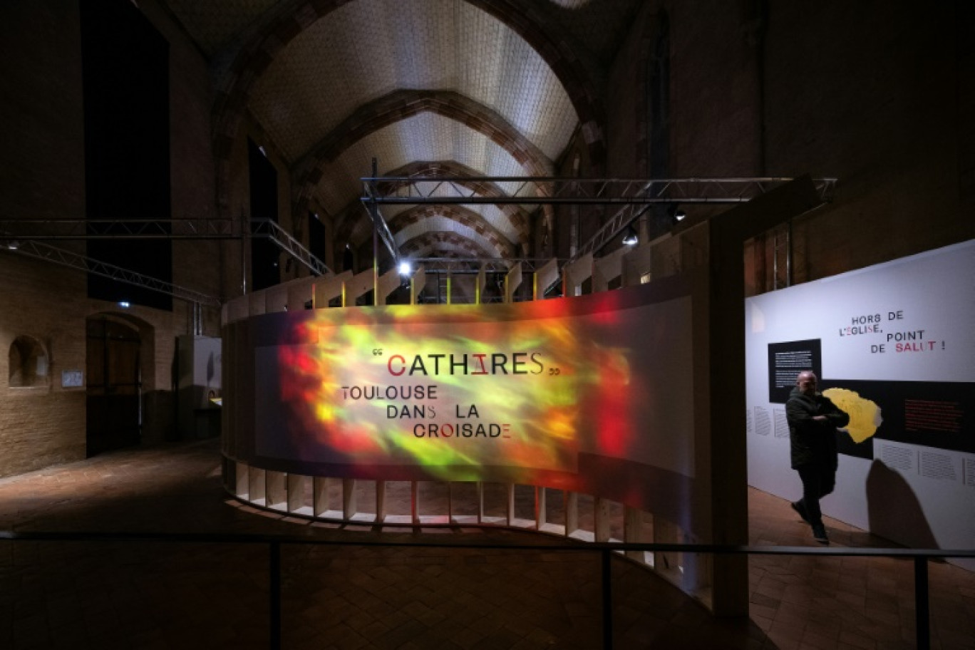 L'exposition "Les Cathares, Toulouse dans la croisade", au couvent des Jacobins, le 28 mars 2024 à Toulouse © Lionel BONAVENTURE