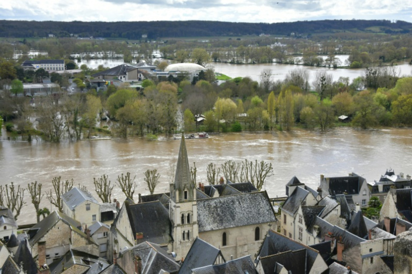 Les environs de La Roche-Posay (Vienne), inondés par les crues des rivière Vienne et Creuse, le 31 mars 2024 © Pascal LACHENAUD