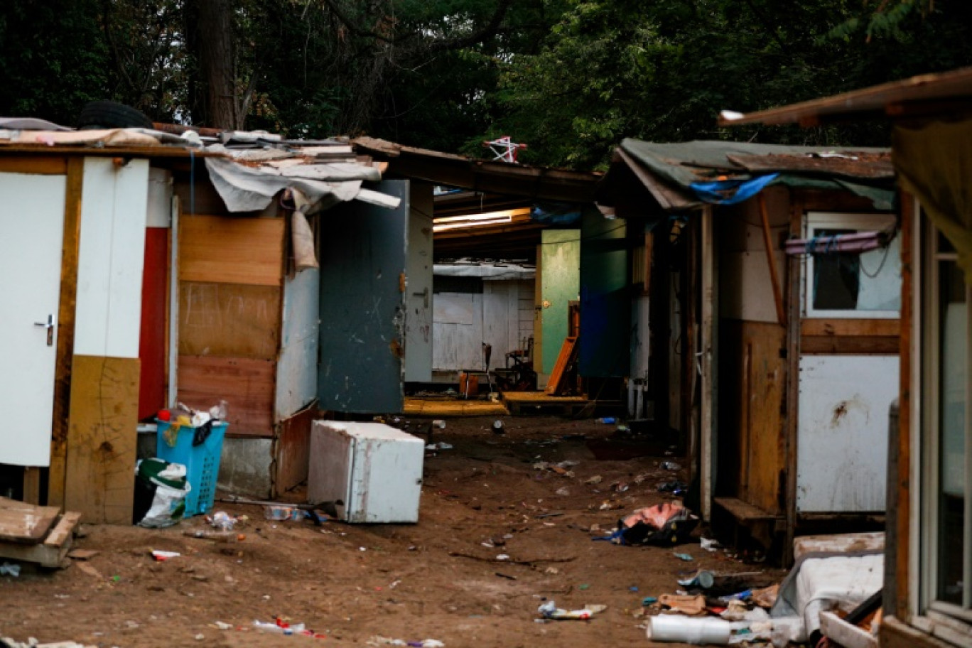 Un bidonville évacué à Vitry-sur-Seine (Val-de-Marne), au sud-ouest de Paris, le 20 août 2020 © GEOFFROY VAN DER HASSELT