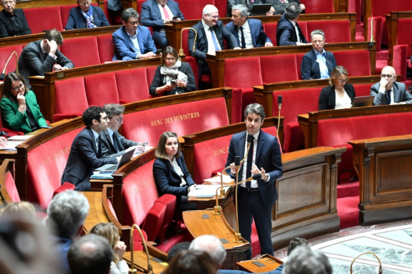 Gabriel Attal devant les députés à l'Assemblée nationale, le 3 avril 2024 © Bertrand GUAY