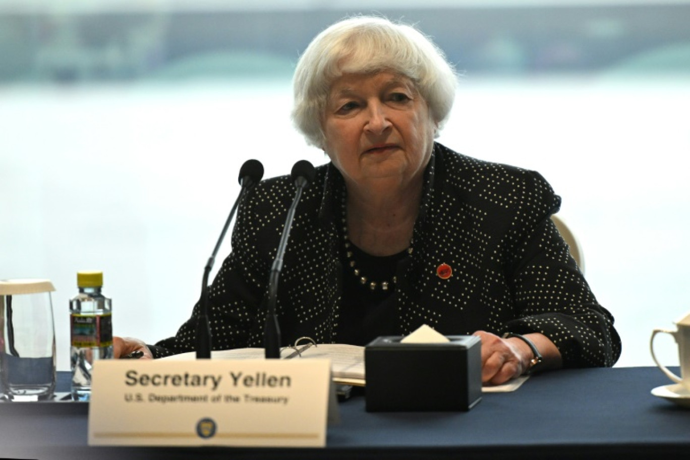 La secrétaire américaine au Trésor Janet Yellen, à Canton le 5 avril 2024 © Pedro Pardo