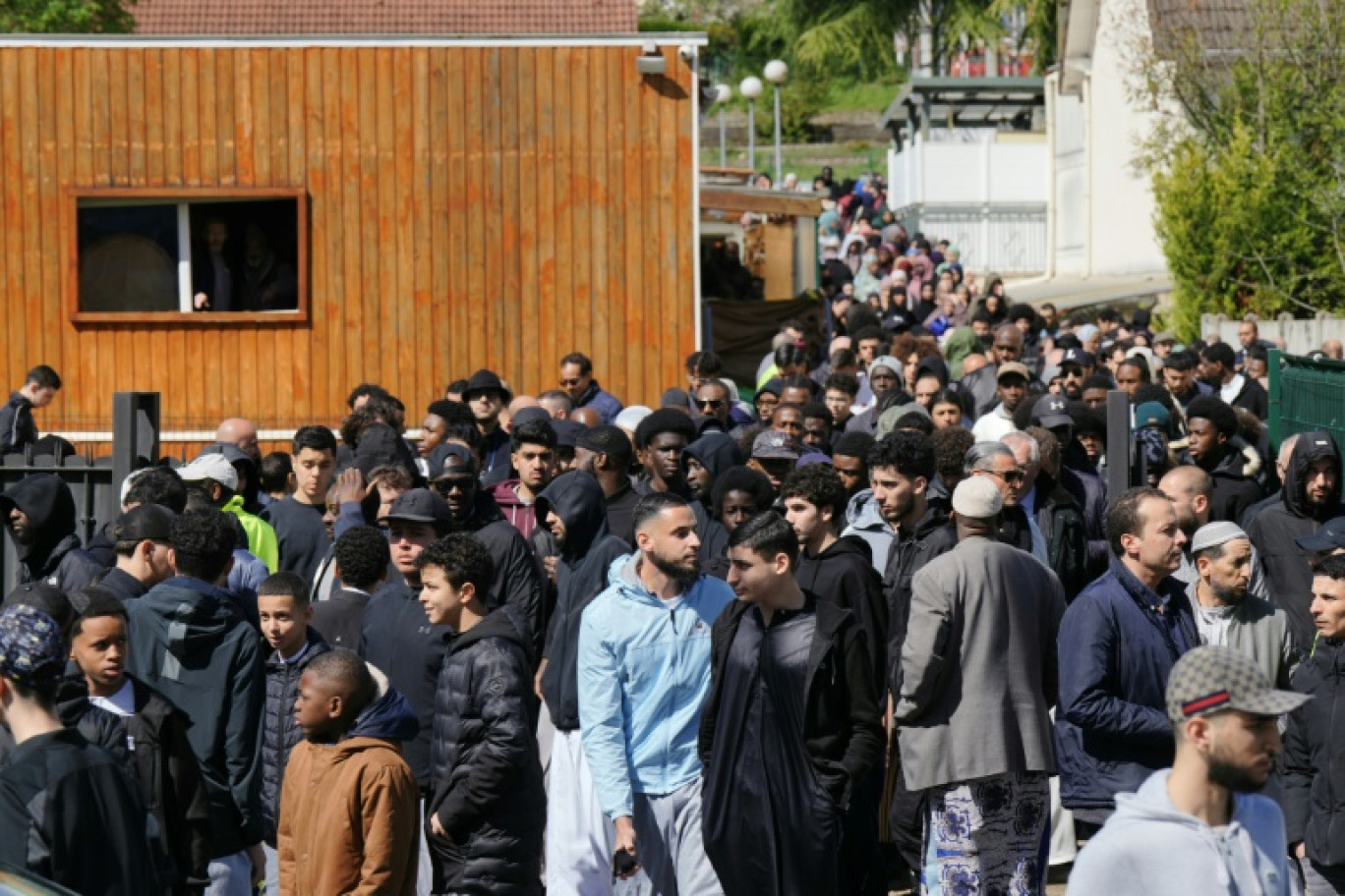 Les funérailles de Shemseddine, à la mosquée de Savigny-sur-Orge, près de Paris, le 9 avril 2024 © Dimitar DILKOFF