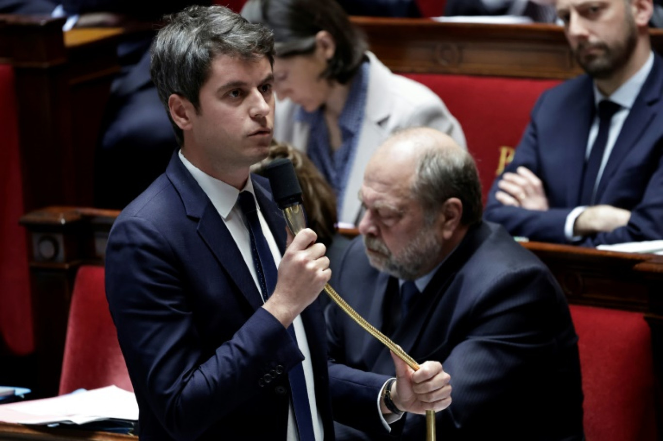 Le Premier ministre Gabriel Attal lors d'une séance de questions au gouvernement à l'Assemblée nationale, à Paris le 9 avril 2024 © STEPHANE DE SAKUTIN