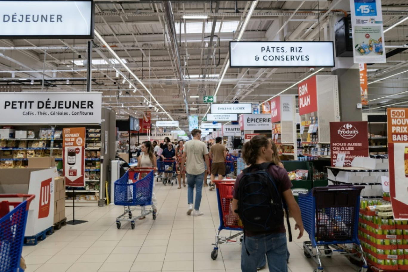 Dans un supermarché à Toulouse (Haute-Garonne), le 4 septembre 2023 © Charly TRIBALLEAU