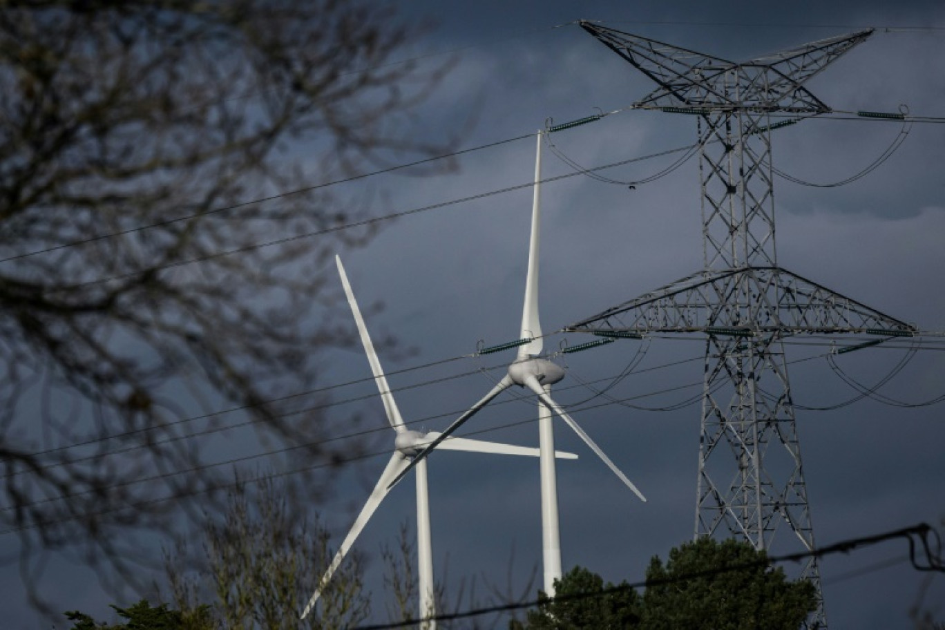 Des éoliennes à Campbon, dans l'Ouest de la France, le 17 janvier 2023 © LOIC VENANCE