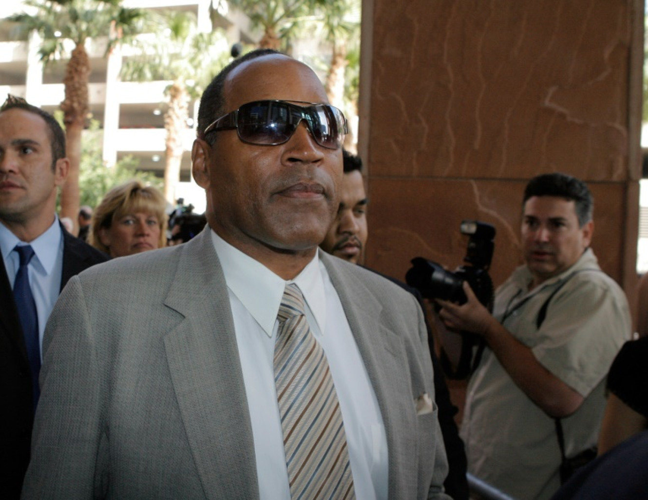 O.J. Simpson arrive au tribunal de Las Vegas, le 8 novembre 2007 © Jae C. Hong