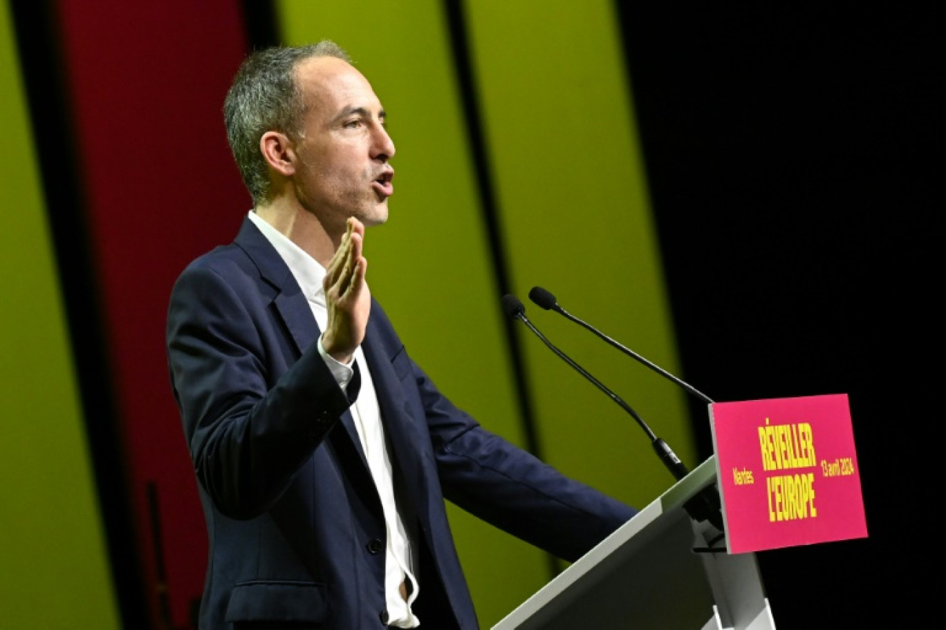 Raphaël Glucksmann, à Saint-Herblain, près de Nantes, le 13 avril 2024 © Sebastien SALOM-GOMIS