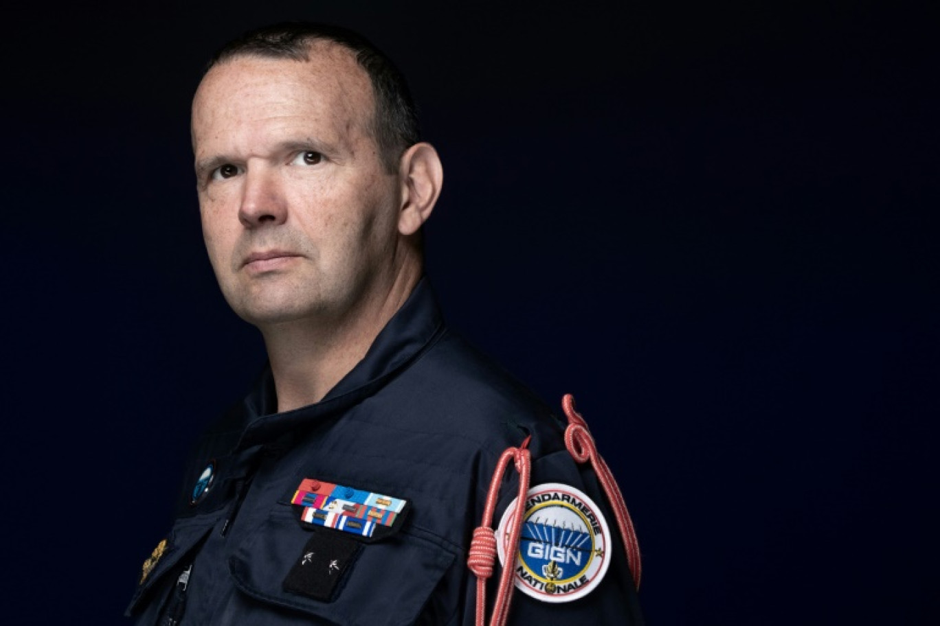 Le général Ghislain Réty, commandant du Groupe d'intervention de la gendarmerie nationale, à Paris le 29 juin 2022 © JOEL SAGET