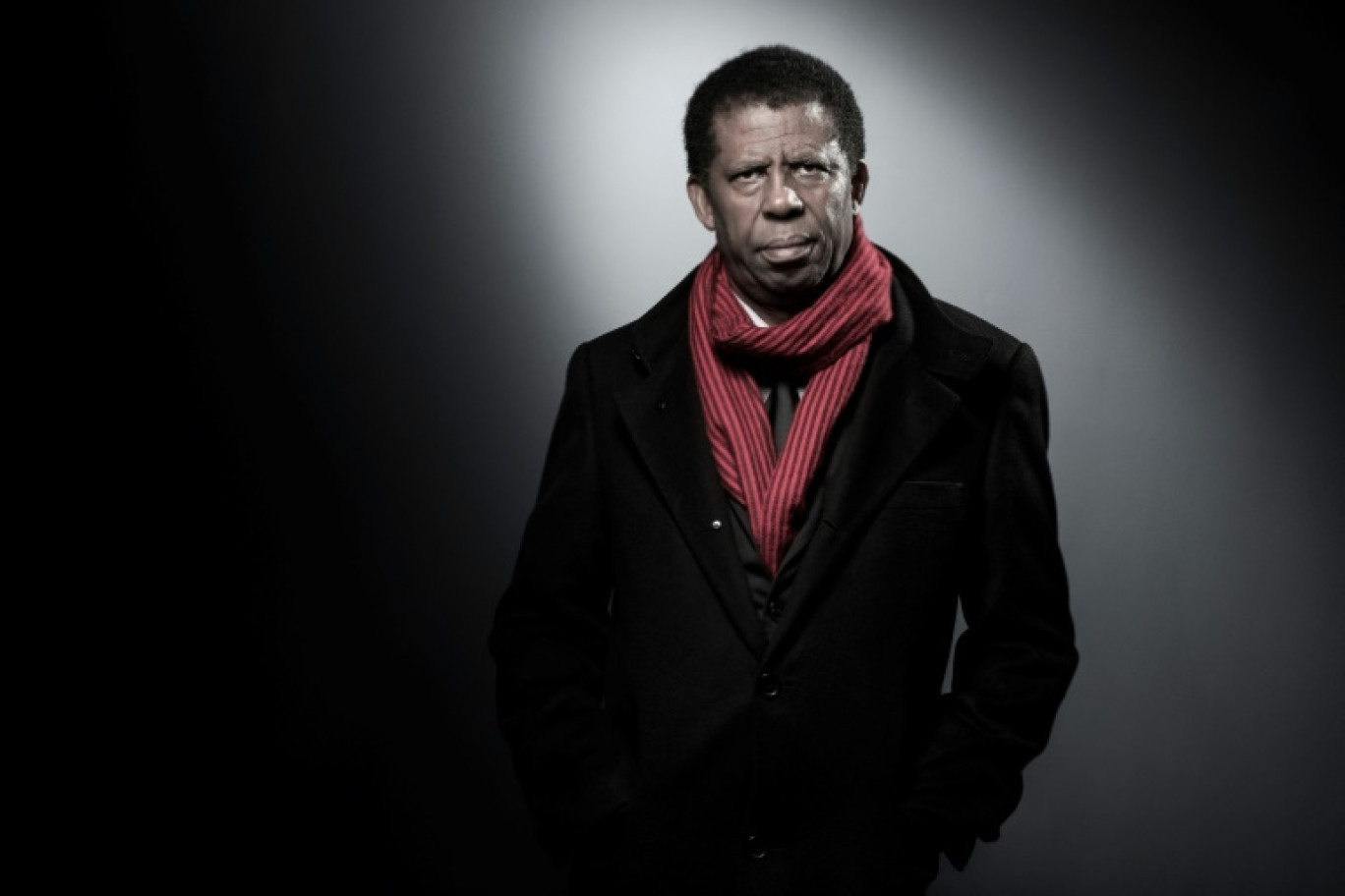 Dany Laferrière, auteur québécois d'origine haïtienne nommé à l'Académie française en 2013, à Paris le 22 novembre 2017 © JOEL SAGET