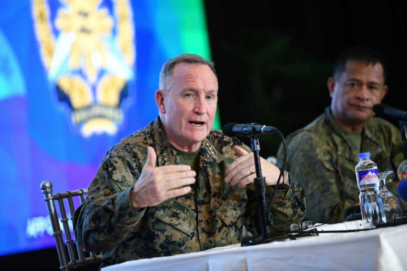 Le lieutenant-général William Jurney, commandant des forces du Corps des Marines des États-Unis dans le Pacifique, le 22 avril 2024, à Manille, aux Philippines © TED ALJIBE