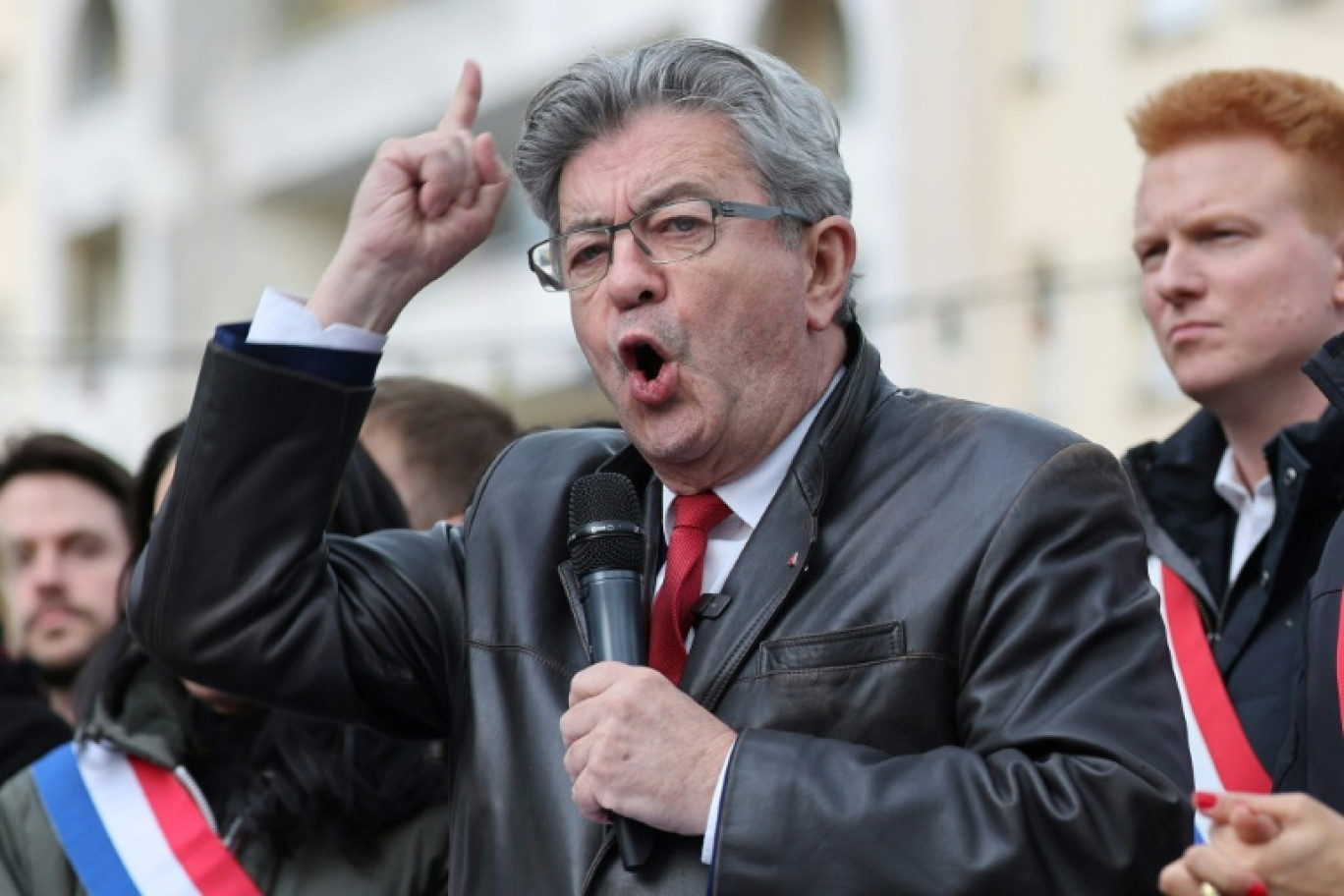 Jean-Luc Melenchon, le 18 avril 2024, à Lille © FRANCOIS LO PRESTI