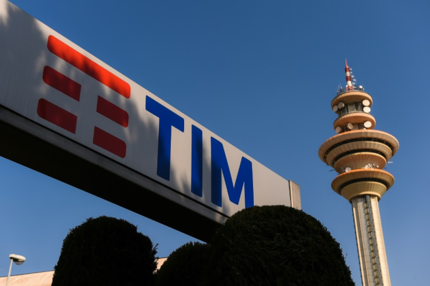 Le siège de Telecom Italia (TIM), le 29 mars 2019 à Rozzano, au sud de Milan © Miguel MEDINA