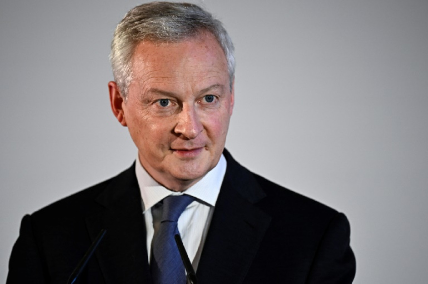 Le ministre de l'Economie Bruno Le Maire prononce un discours à Paris le 10 avril 2024 © JULIEN DE ROSA