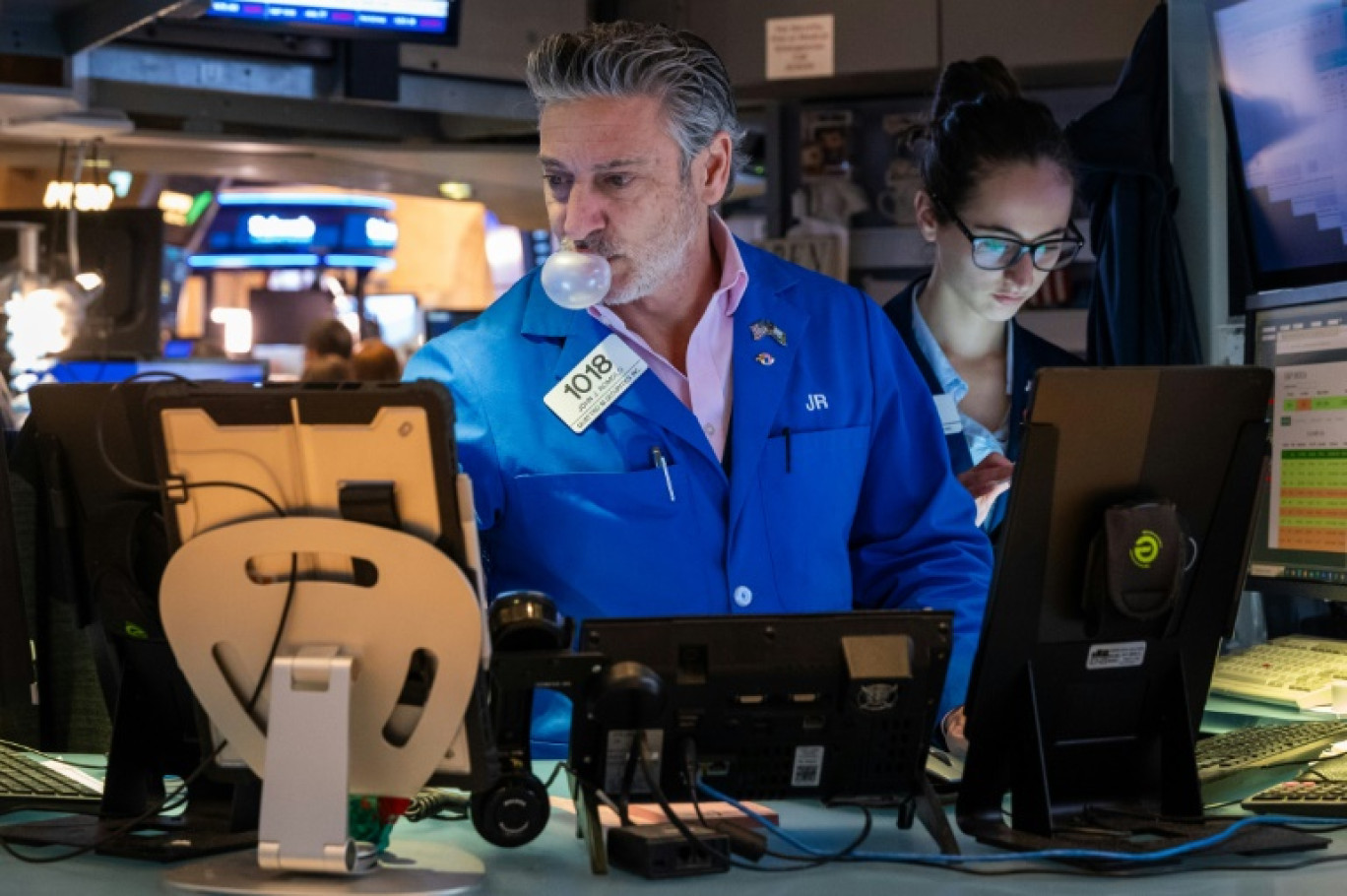 Un opérateur du New York Stock Exchange © SPENCER PLATT