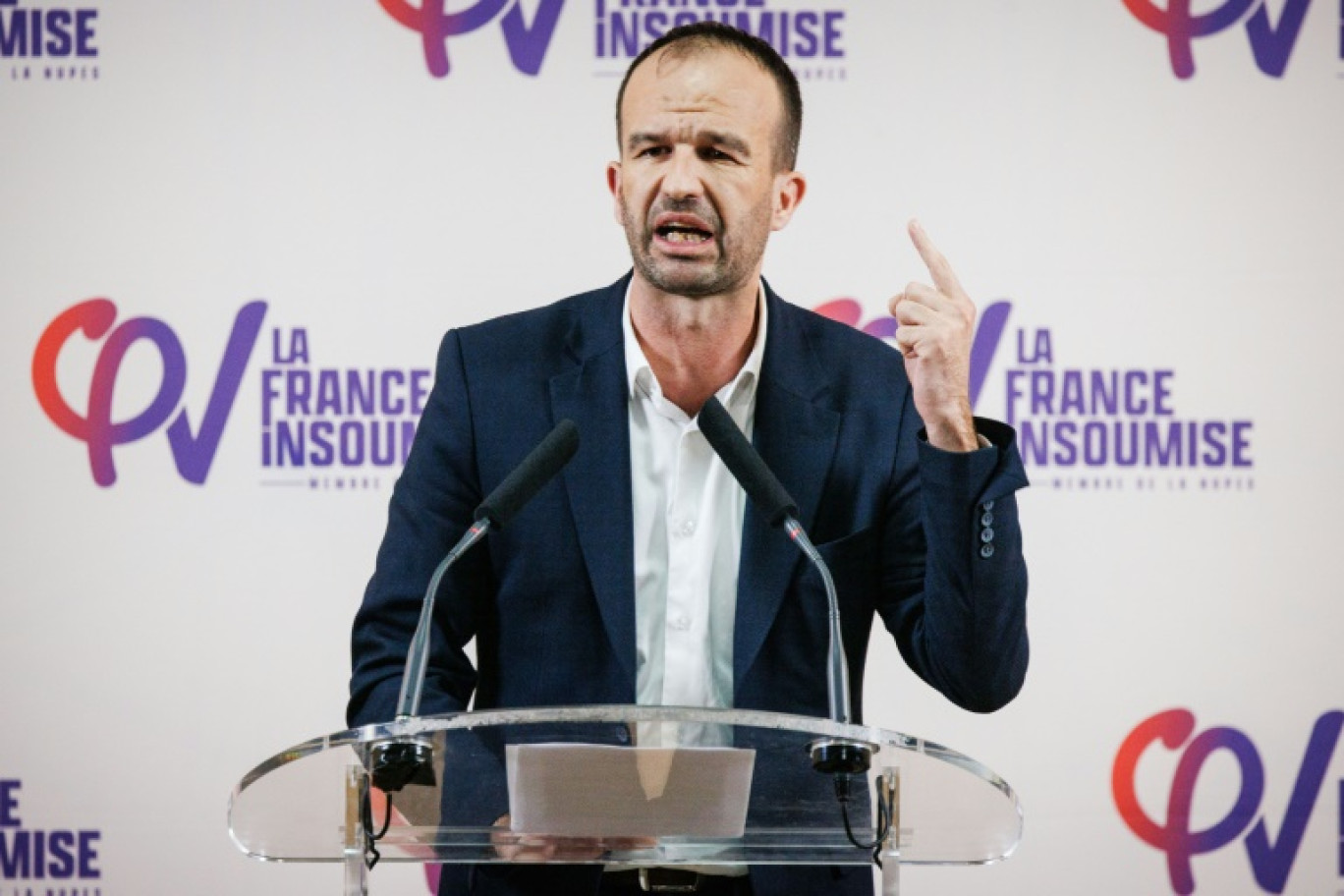 Le coordinateur de La France Insoumise Manuel Bompard à Marseille, le 23 novembre 2023 © CLEMENT MAHOUDEAU