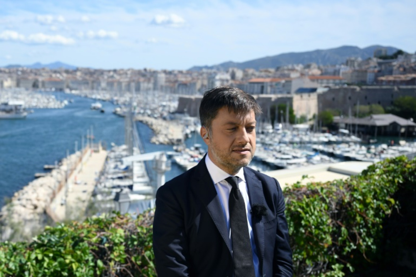 Le maire de Marseille, Benoit Payan, en marge de la visite du pape dans la cité méditerranéenne, le 22 septembre 2023 © NICOLAS TUCAT