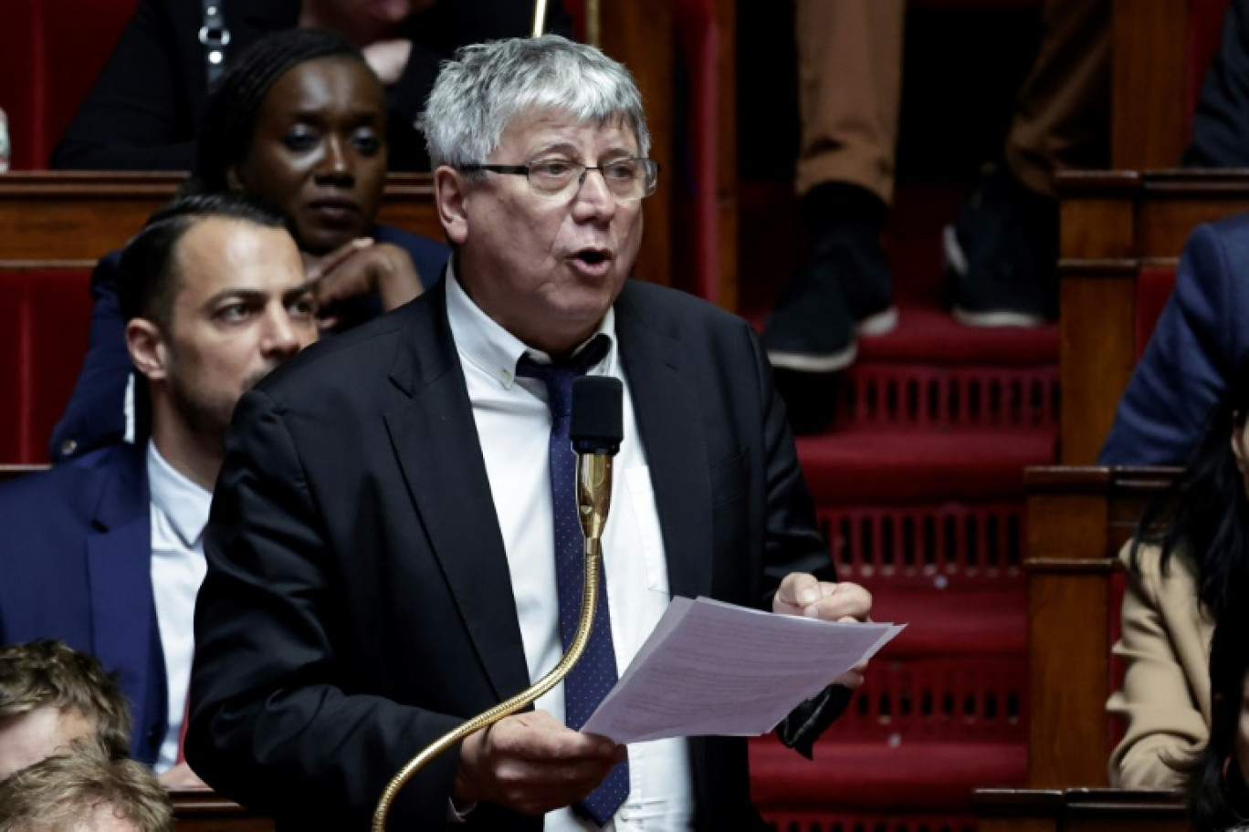 Le président de la Commission des finances à l'Assemblée, le député LFI Eric Coquerel, le 9 avril 2024 à l'Assemblée nationale, à Paris © STEPHANE DE SAKUTIN