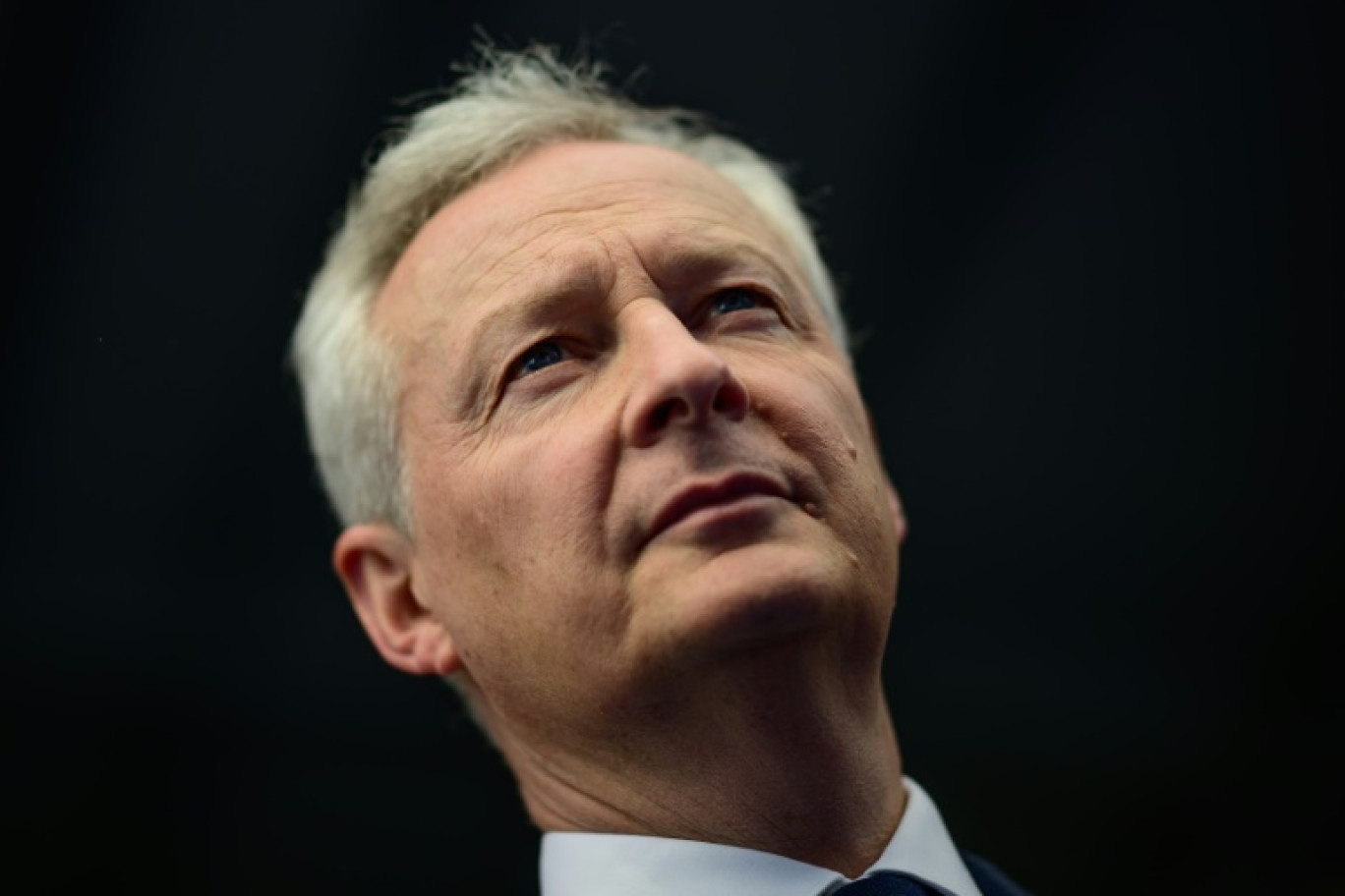 Le ministre de l'Economie Bruno Le Maire, le 2 mai 2024 à Saint-Nazaire © LOIC VENANCE