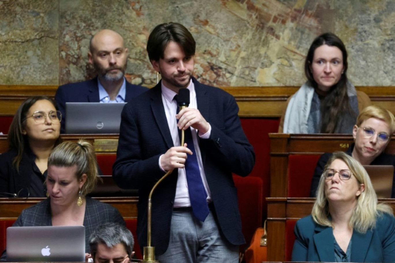 Le député LFI Aurélien Saintoul, à l'Assemblée nationale, le 13 février 2023 à Paris © Ludovic MARIN