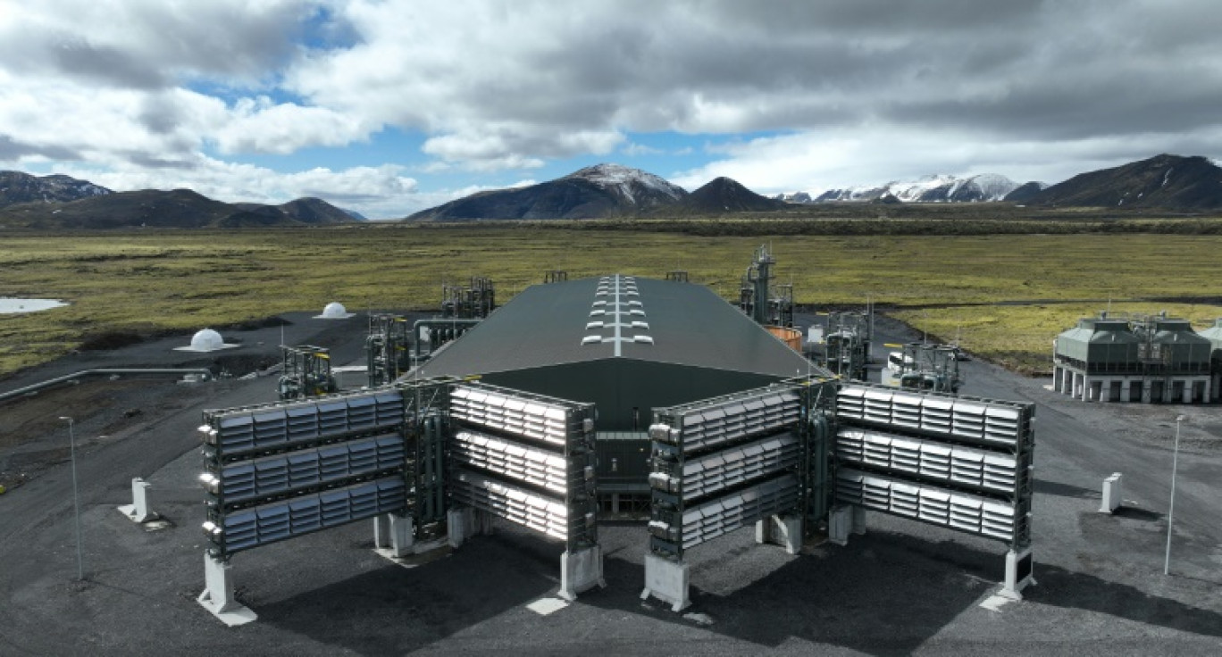 L'usine de la start-up suisse Climeworks à Hellisheidi, le 8 mai 2024 en Islande © Halldor KOLBEINS