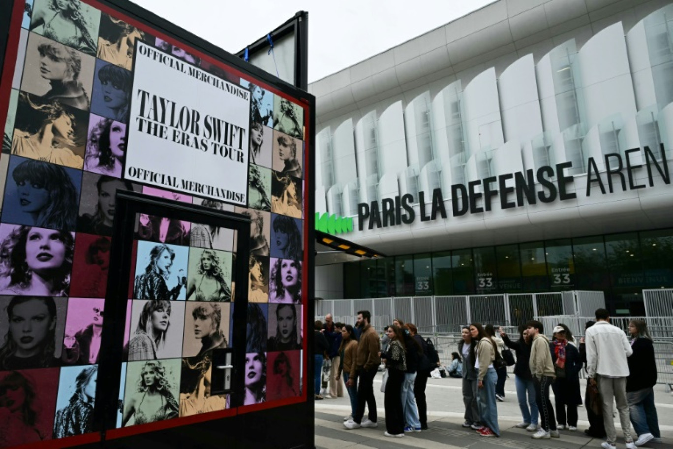 La chanteuse américain Taylor Swift en concert au Paris La Défense Arena, le 9 mai 2024 à Nanterre, au nord-ouest de Paris © JULIEN DE ROSA