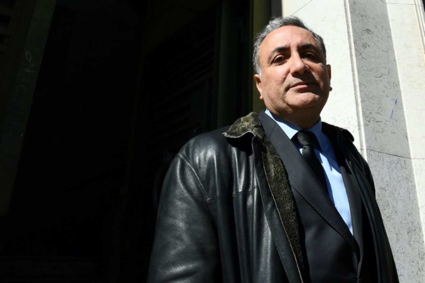 Marc Cherqui, ancien directeur financier de la société de services pétroliers Bourbon à la sortie du palais de justice de Marseille, le 18 mars 2019 © Boris HORVAT