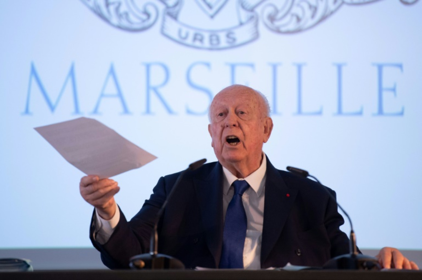 Jean-Claude Gaudin, maire de Marseille, le 20 janvier 2020 © Christophe SIMON