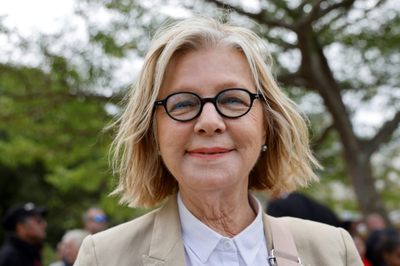 Sonia Lagarde, lors d'une visite du président Emmanuel Macron en Nouvelle-Calédonie, Nouméa, le 26 juillet 2023 © Ludovic MARIN