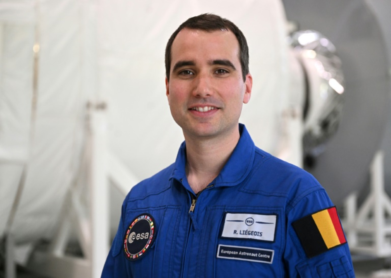 L'astronaute belge Raphaël Liégeois au Centre européen des astronautes à Cologne (Allemagne), le 3 mai 2023 © Ina FASSBENDER