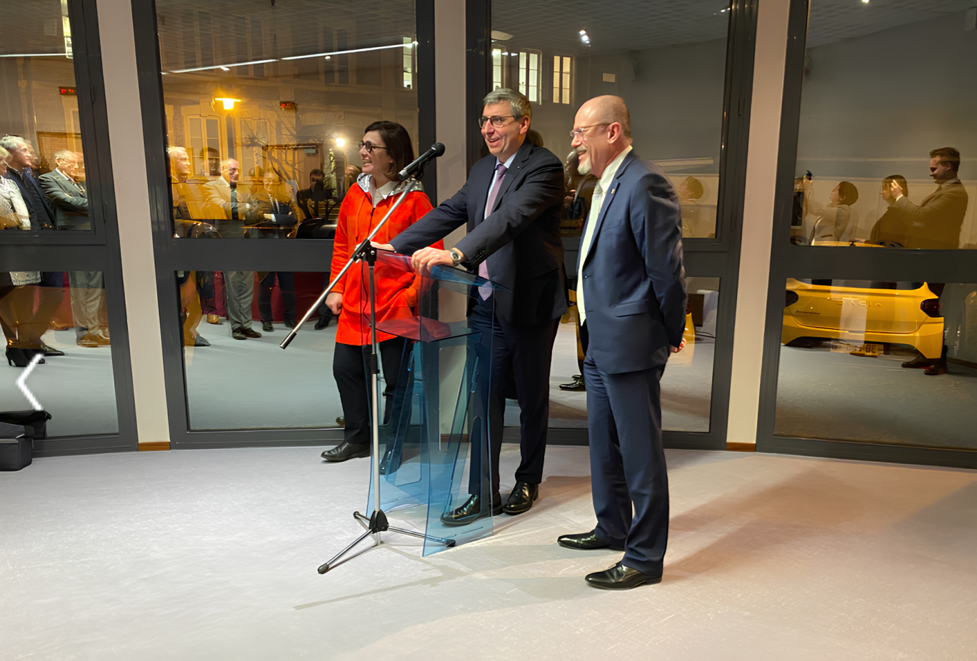 Olivier Jacob, Président de la CCI Aisne et d'Aisne Avenir, aux côtés de Jean-Yves Bricout, Président de la Chambre d'Agriculture de l'Aisne et Charlotte Vassant, Présidente du Conseil de l'Agriculture de l’Aisne. (© CCI Aisne)