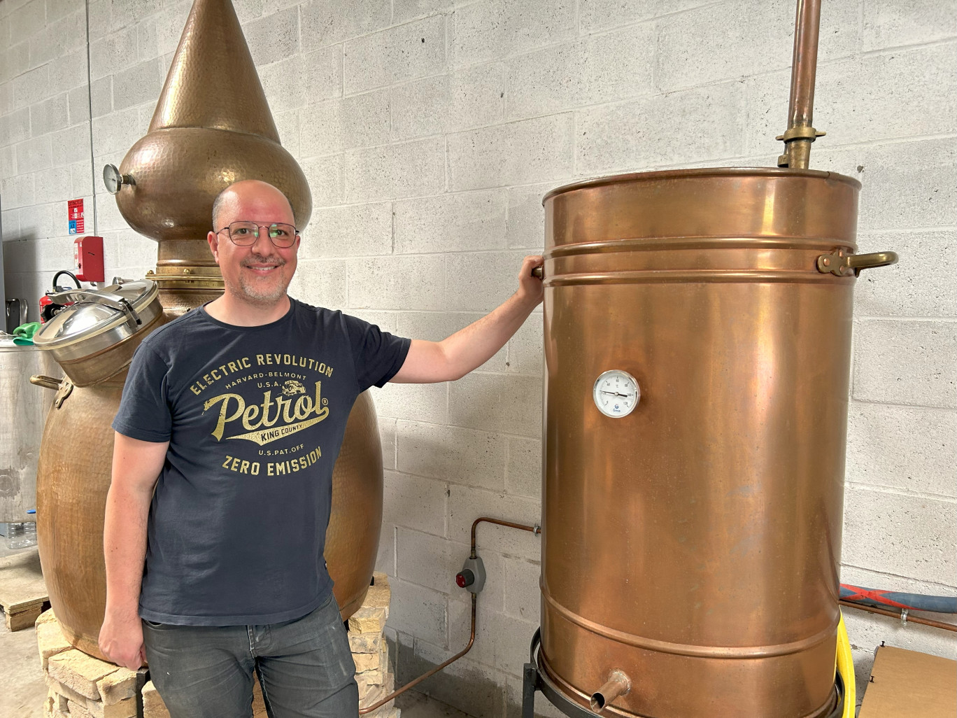 Frédéric Maron, dirigeant de la distillerie Gueules Noires. © Lolita Péron