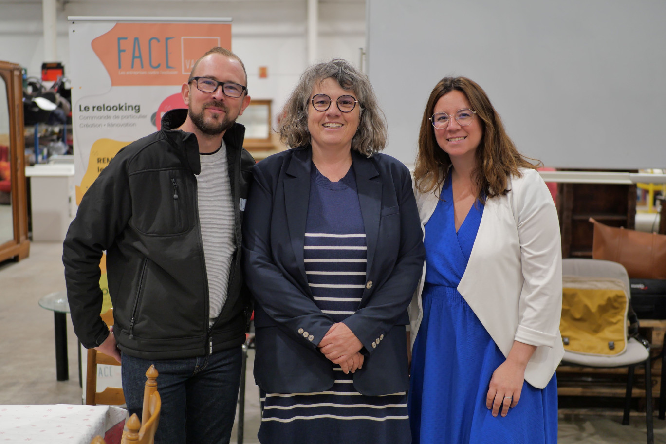 Lénaïc Vache, Hélène Guy et Karine Sabatier, l’équipe de Face Côte d’Opale et Face Valo. © Valentin De Poorter