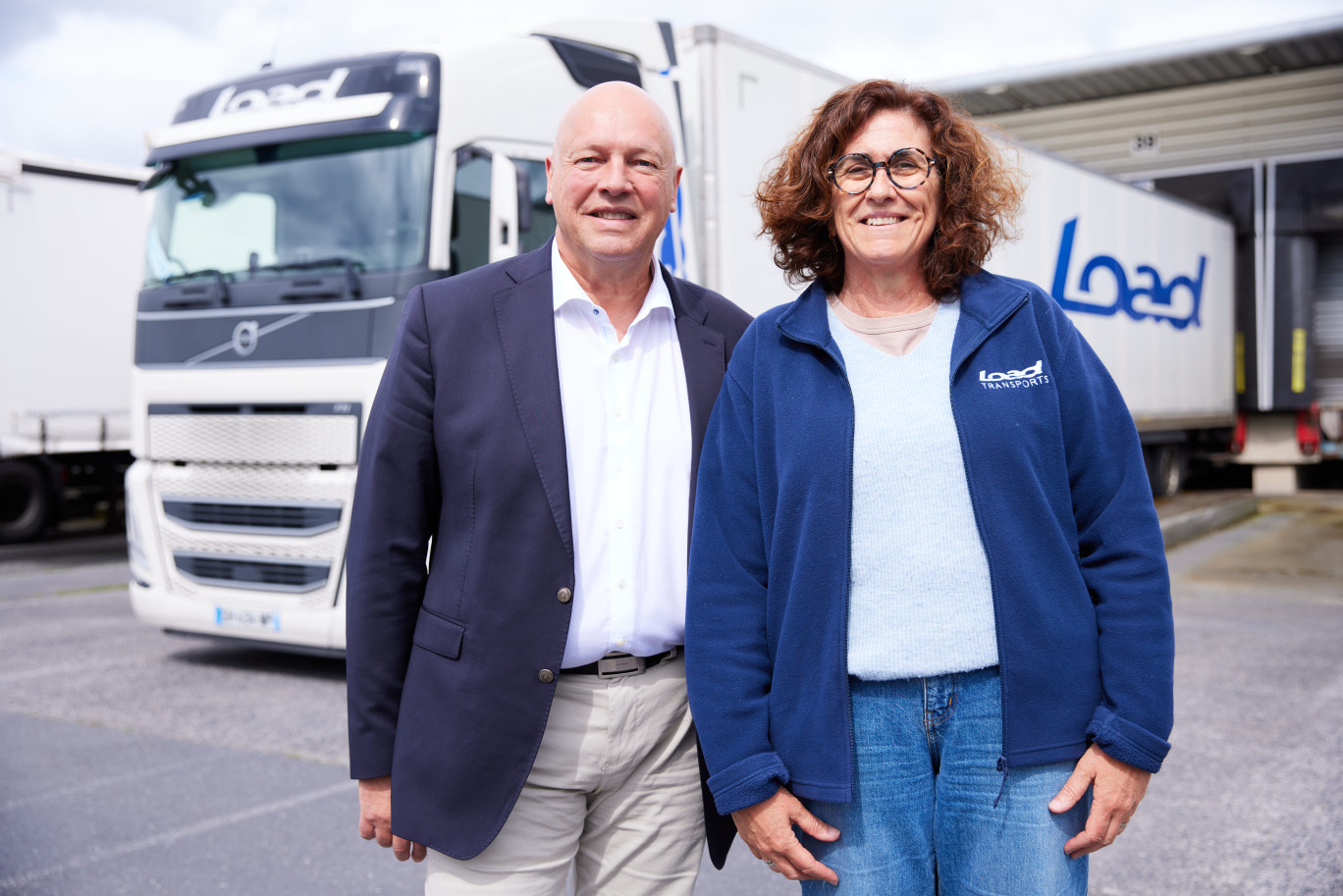 Jean-Luc et Corinne Dejode, dirigeants de Load Transports. © Lena Heleta