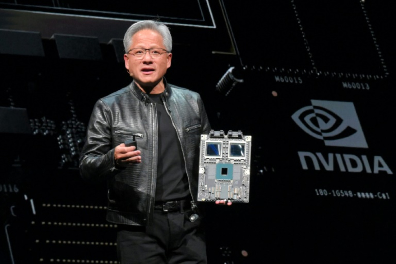 Le PDG de Nvidia Jensen Huang à l'ouverture du salon Computex, le 2 juin 2024 à Taipei, sur l'île de Taïwan © Sam YEH