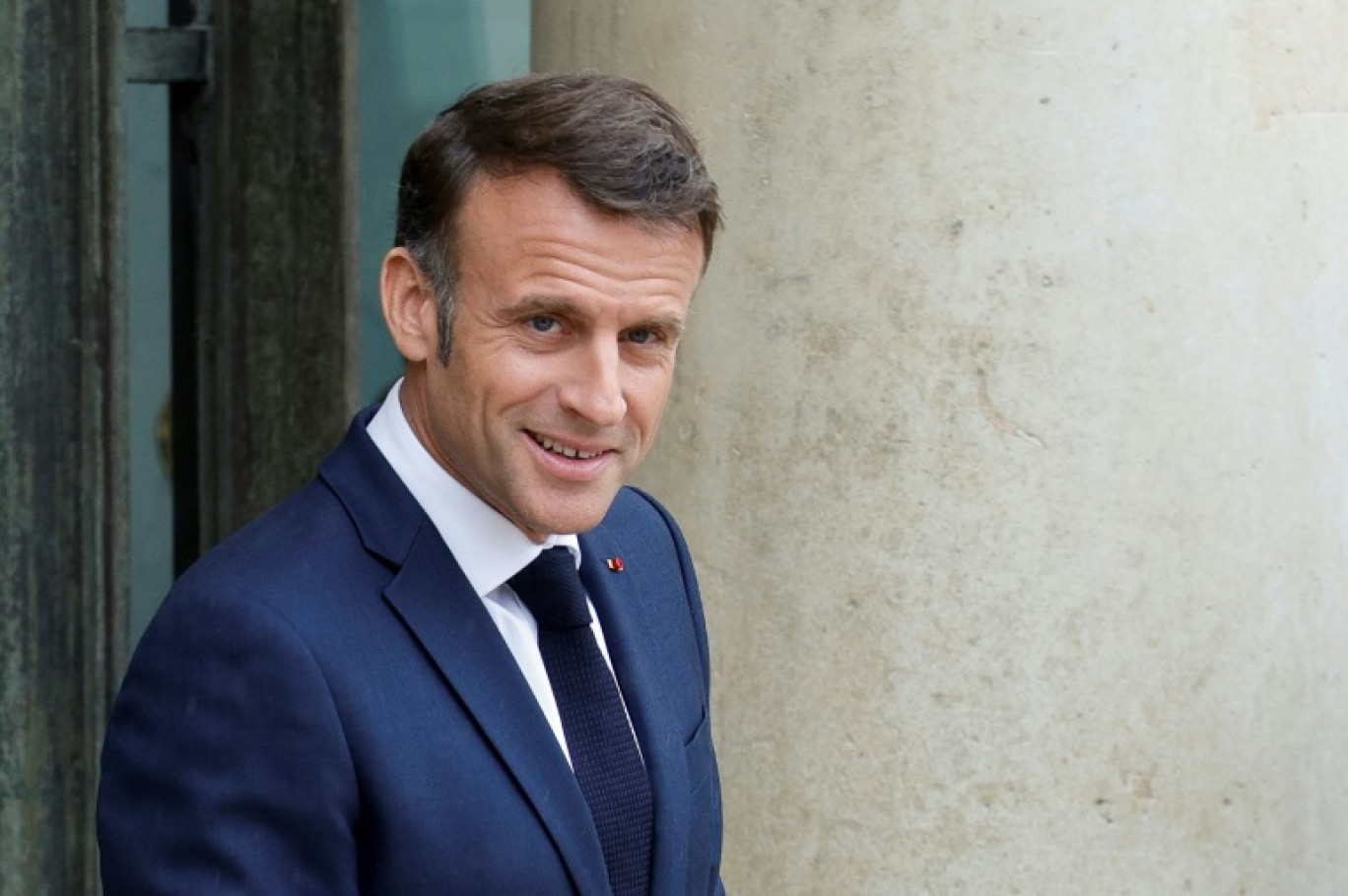 Le président français Emmanuel Macron, le 29 mai 2024 au palais de l'Elysée © Geoffroy VAN DER HASSELT