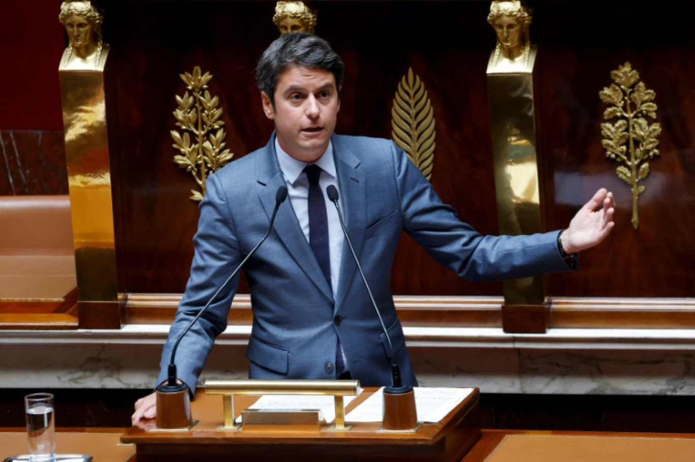 Le Premier ministre Gabriel Attal à l'Assemblée nationale, le 3 juin 2024 à paris © Ludovic MARIN