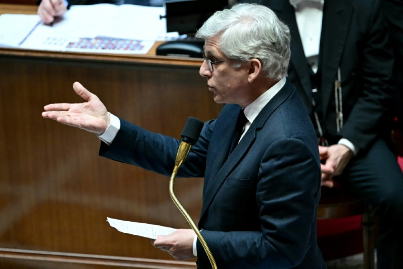 Le ministre délégué chargé de la Santé Frédéric Valletoux, le 28 mai 2024 à l'Assemblée nationale © MIGUEL MEDINA