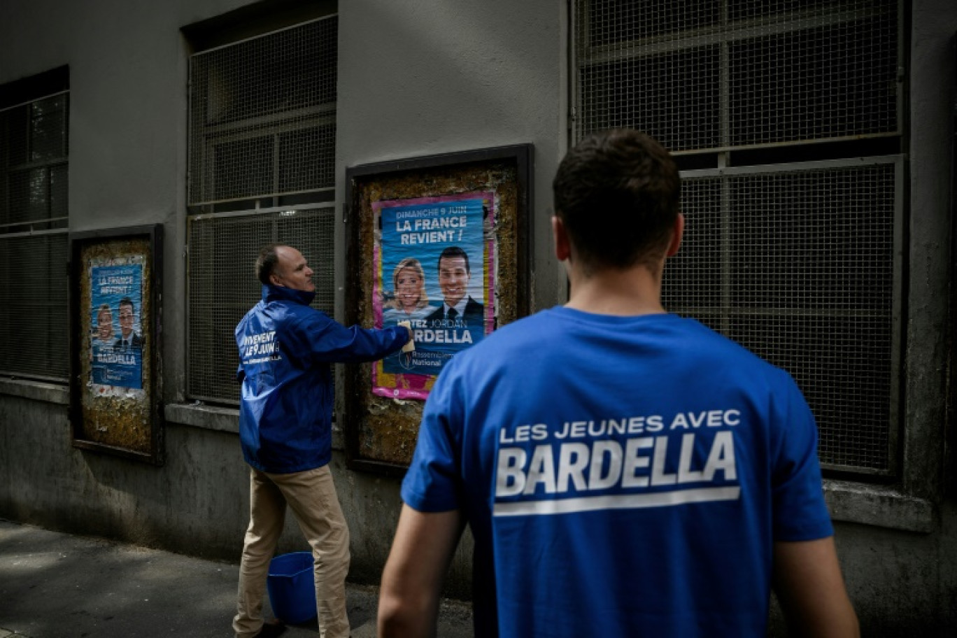 La tête de liste des Républicains aux élections européennes François-Xavier Bellamy le 27 mai 2024 sur BFMTV, à Paris © JULIEN DE ROSA