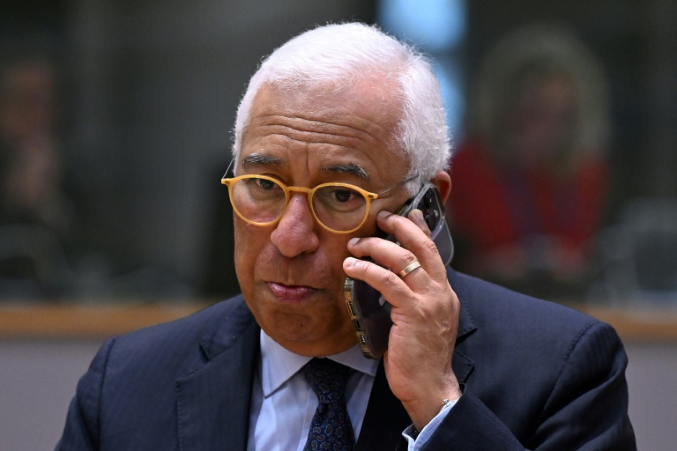 Le Premier ministre portugais Antonio Costa, le 22 mars 2024 à Bruxelles © JOHN THYS