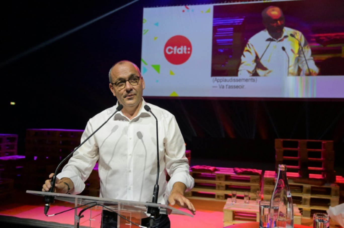 Laurent Berger, ancien secrétaire général de la Confédération démocratique du travail (CFDT), au Zénith de Paris, le 21 juin 2023 © Alain JOCARD