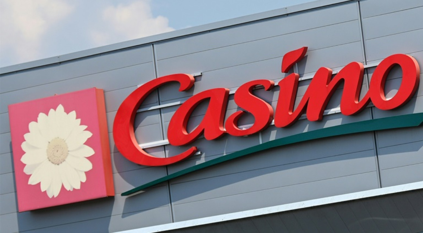 Le logo d'un supermarché Casino, le 12 juin 2023 à Laventie dans le Pas-de-Calais © DENIS CHARLET