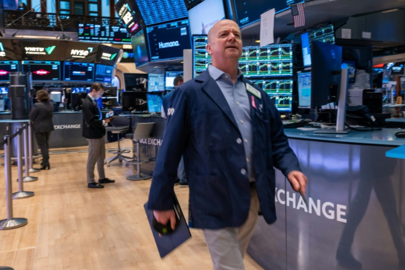 Un opérateur du New York Stock Exchange © SPENCER PLATT