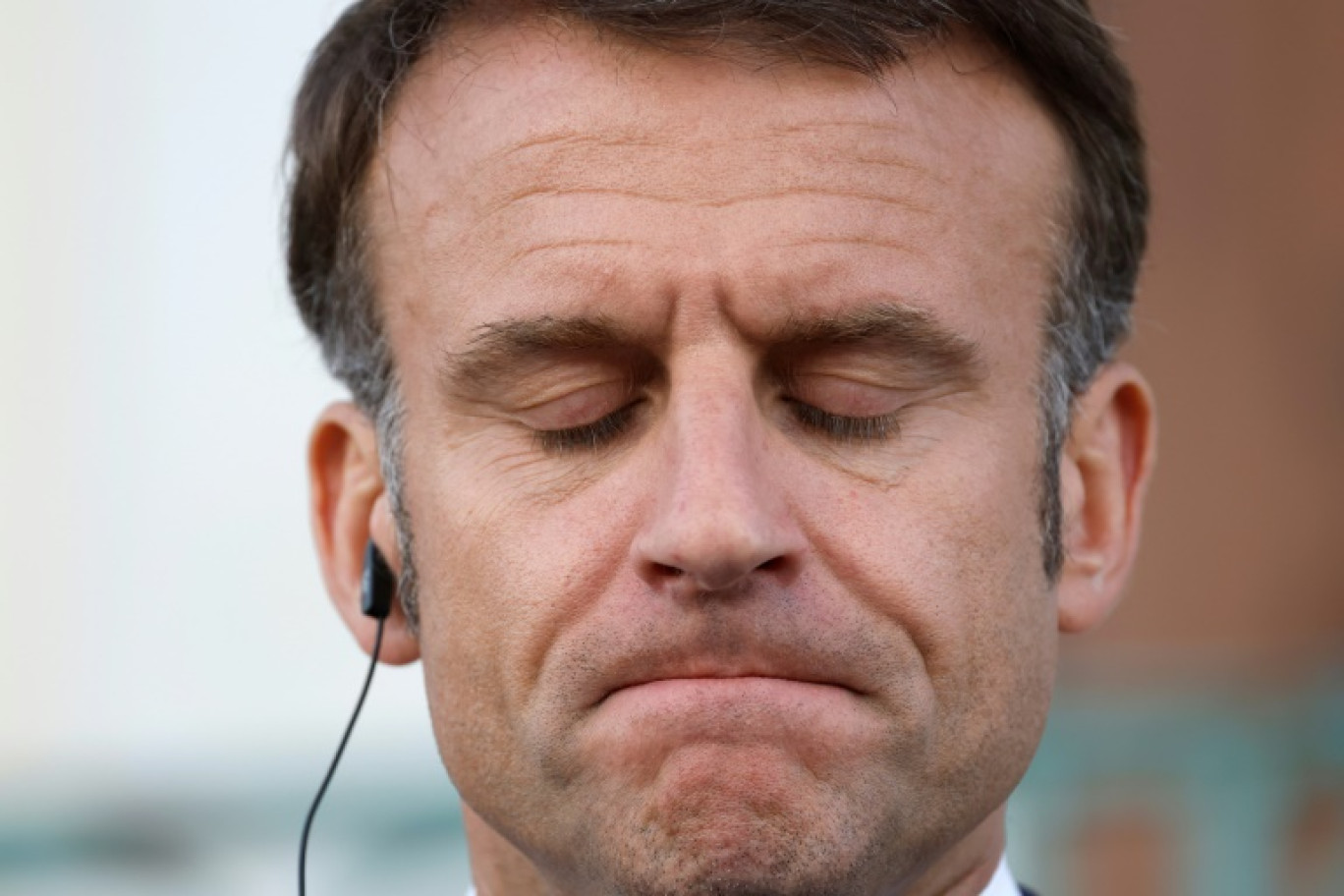 Emmanuel Macron à Meseberg proche de Berlin, le 28 mai 2024 © Odd ANDERSEN