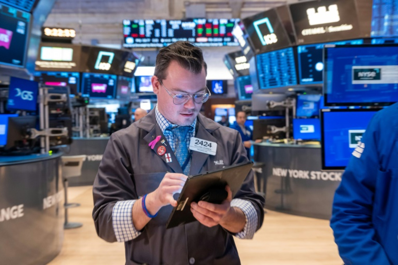 Un opérateur du New York Stock Exchange © SPENCER PLATT