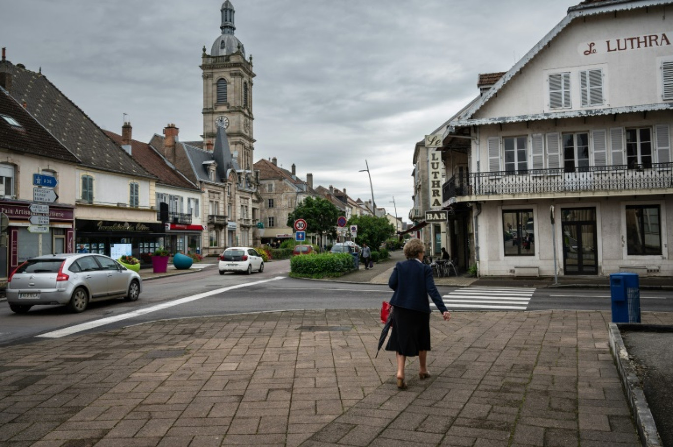 Le centre-ville de Lure, en Haute-Saône, le 14 juin 2024 © ARNAUD FINISTRE